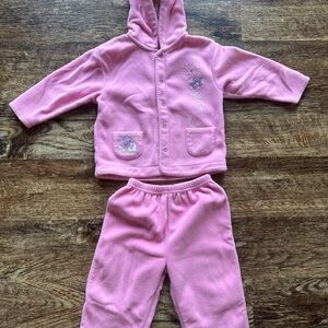 Y2K fleece jacket pants outfit healthtex set size 24 months